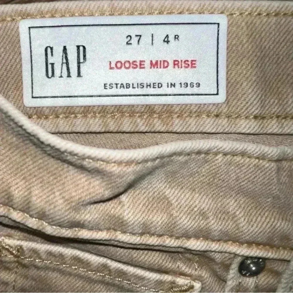 Gap Loose Mid Rise size 27/4R wide leg jeans never worn - Picture 6 of 8